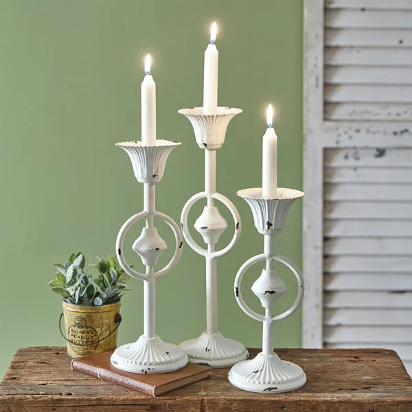 Bed skirts with a soft fleece lining for added comfortSet of Three Evelyn Taper Candle Holders