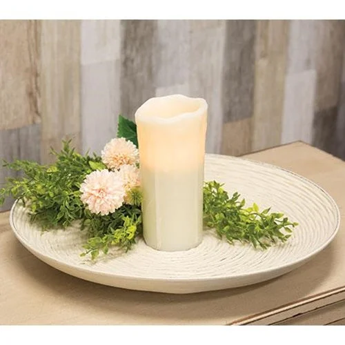 Bed skirts with a modern minimalist designAntiqued White Carved Wood Plate