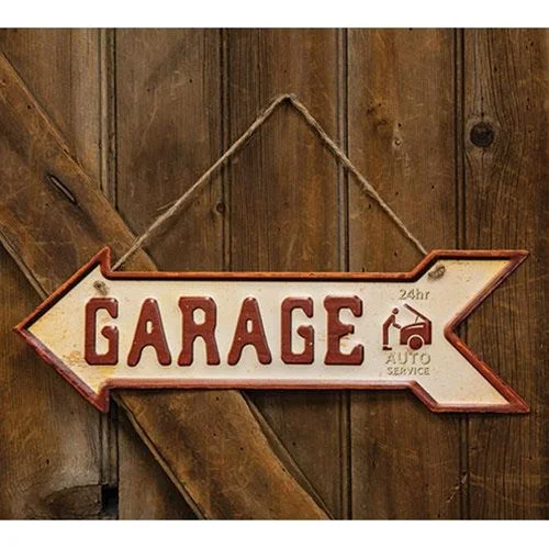 Bed skirts with a high - quality elastic waistbandGarage 24hr Auto Service Hanging Metal Sign