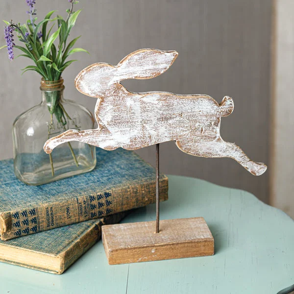 Queen - size bed skirts with ruffled edgesWooden Rabbit Cut Out with Base