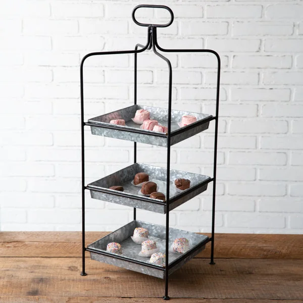 Bed skirts with a modern minimalist designThree-Tier Square Display Stand