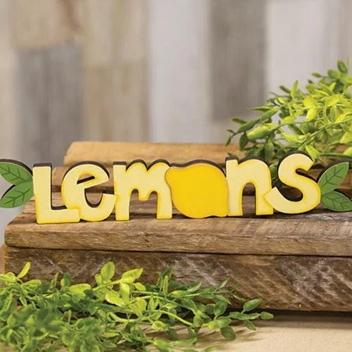 Bed skirts with a soft fleece lining for added comfortLemons Wooden Word Cutout Sitter