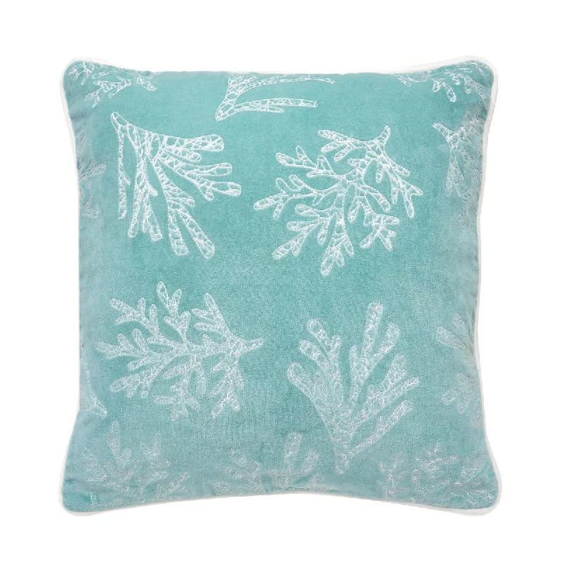 Silk Pillows for Smooth Skin and HairCoral Seaglass Velvet Pillow