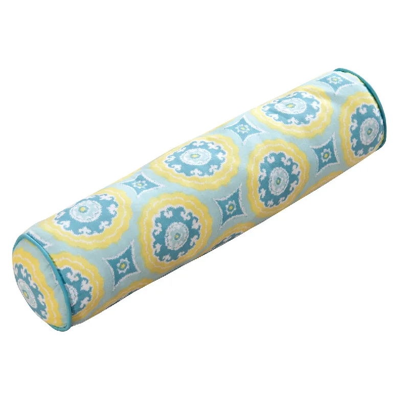 Soft and Fluffy Pillows for Bedroom ComfortDelilah Blue Bolster Pillow