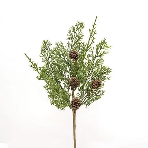 Bed skirts with a geometric print for a modern aestheticWestern Cedar & Pinecone Pick 14"