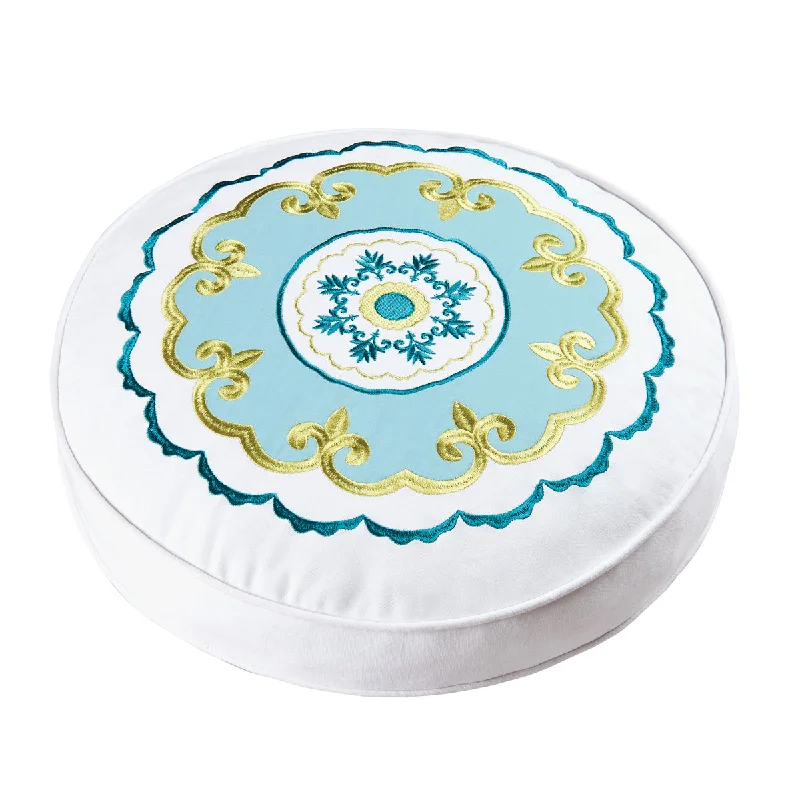 Cooling Pillows for Hot SleepersDelilah Blue Round Pillow