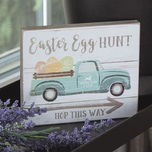 Bed skirts with a beach - themed printEaster Egg Hunt Wooden Block