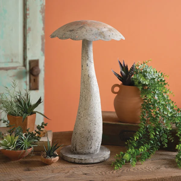 Linen bed skirts for a natural and rustic feelLarge Decorative Mushroom