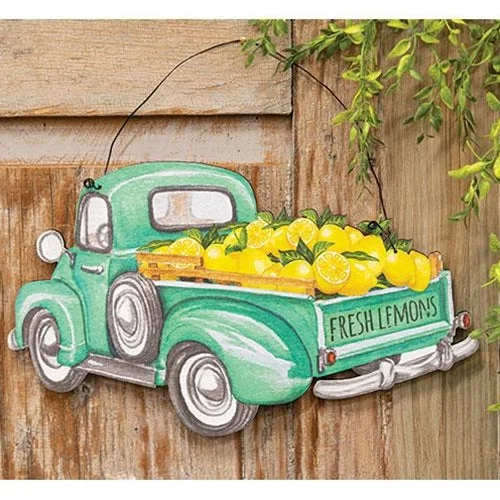 Bed skirts in neutral colors for easy pairingFresh Lemons Wooden Truck Hanger