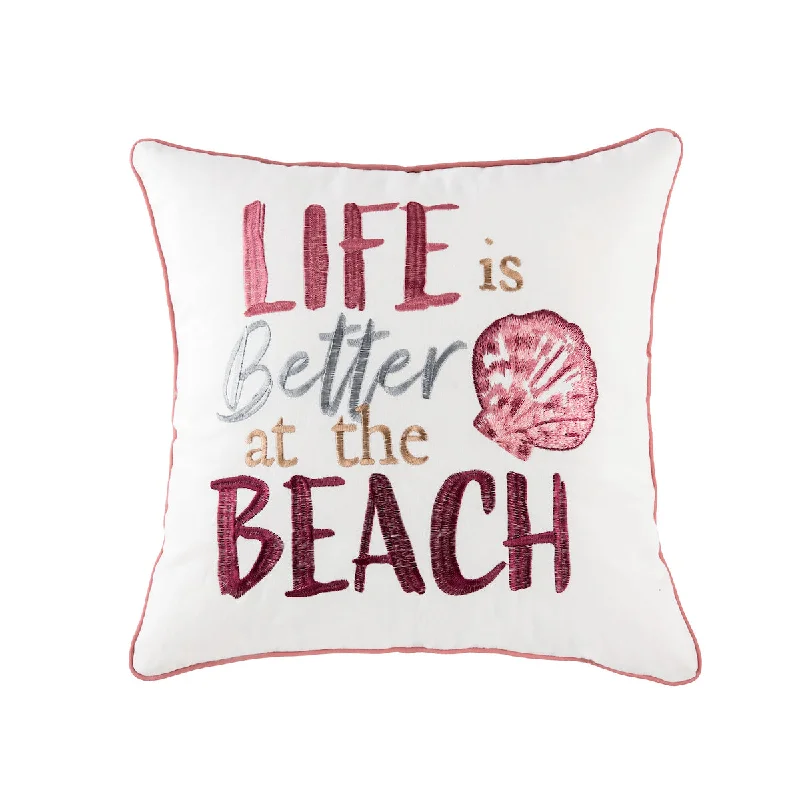 Plush Pillows for a Cozy BedBetter At The Beach Pillow