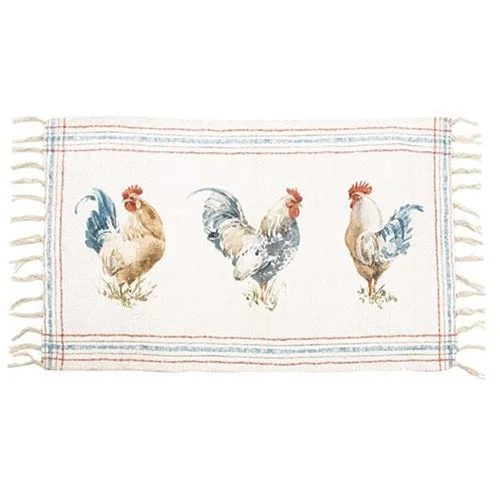 Bed skirts with a soft fleece lining for added comfortRooster Trio Kitchen Floor Mat