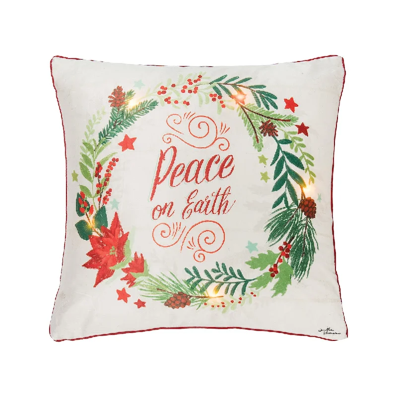 Travel Pillows for Long JourneysPeace On Earth LED Pillow