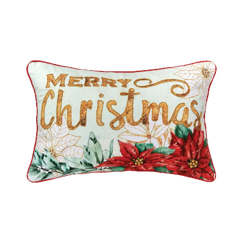 Velvet Pillows for a Touch of EleganceMerry Christmas Poinsettia Pillow