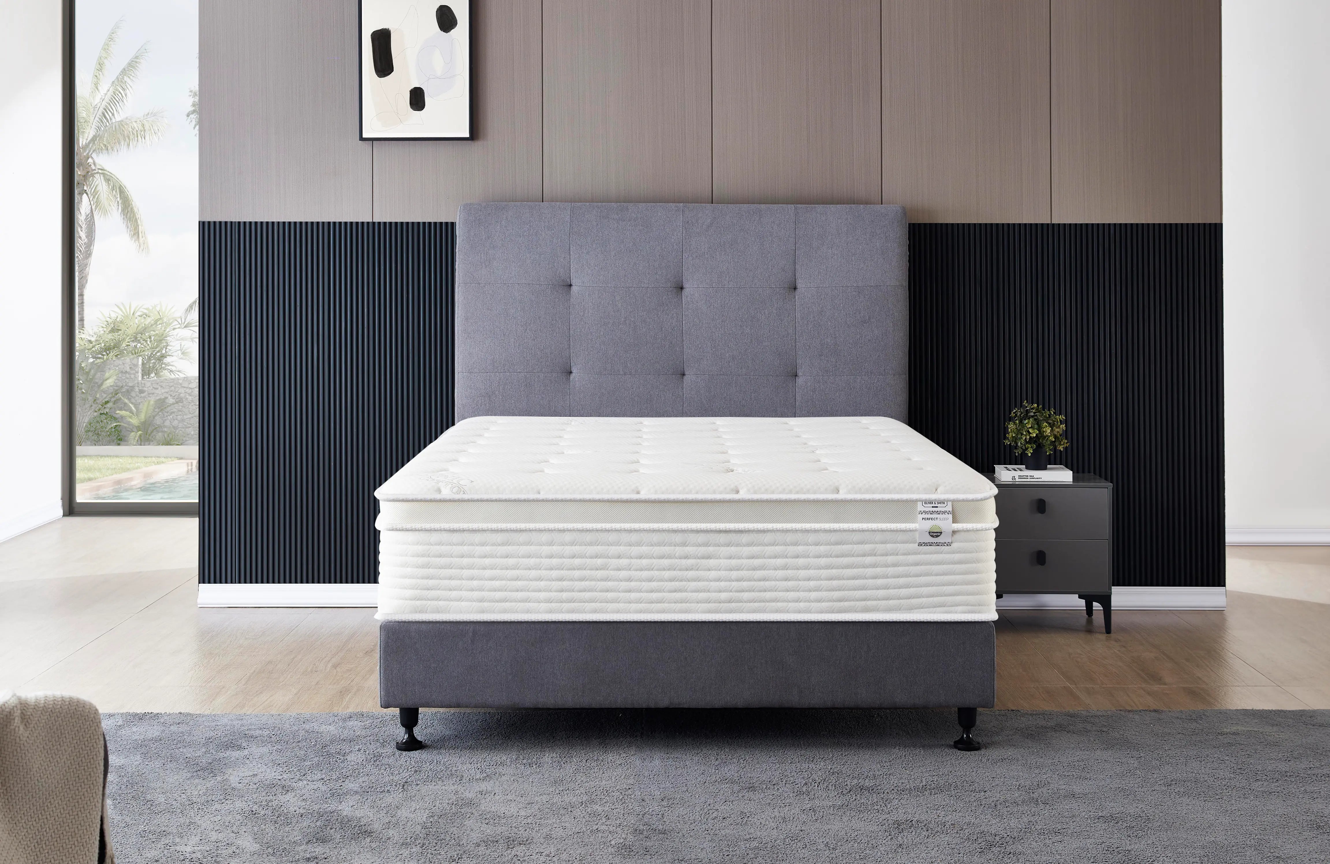 King - size mattresses for spacious master bedroomsTHE LUX - 12" - MEDIUM - Cool Memory Foam Pocket Spring Mattress - Organic Cotton Mattress