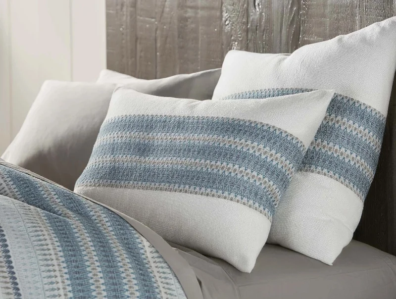 Square Pillows for Modern Home DecorLost Coast Organic Pillow Shams Marine w/Grays