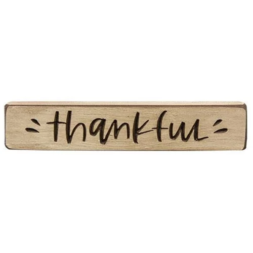 Bed skirts with a tie - back design for adjustabilityThankful Engraved Block 9"