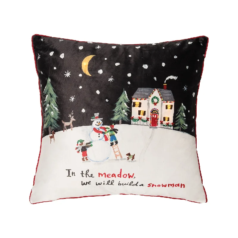 Round Pillows for Boho-Style InteriorsBuild A Snowman LED Pillow