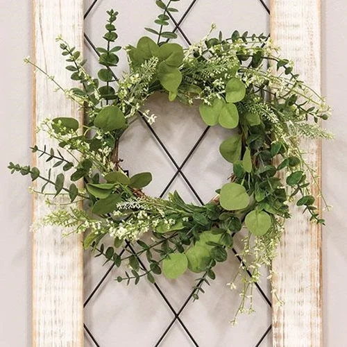 Bed skirts with a football - team - colored patternBaby's Breath & Lush Eucalyptus Wreath