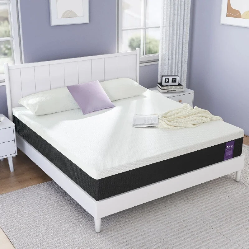 Natural latex and organic cotton blend mattresses14" Plush Gel Memory Foam Mattress with 10-Year Warranty & CertiPUR-US& No-Noise