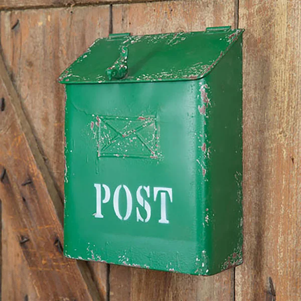 Bed skirts with a herringbone pattern for a sophisticated lookGreen Post Box with Bird