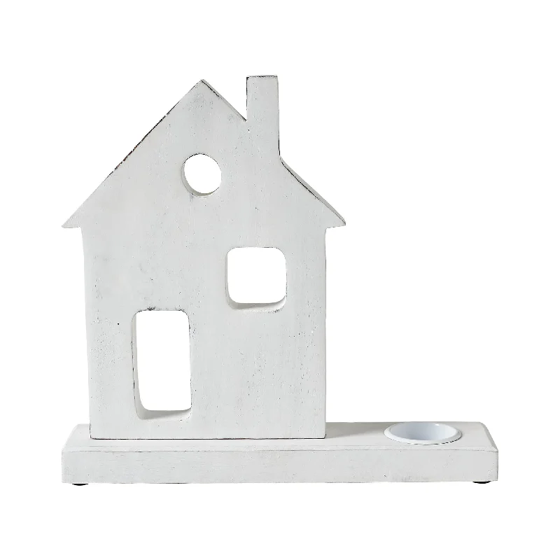 Bed skirts in pastel shades for a delicate lookTealight Holder Village House White 11x10.25x2.5 Bed skirts in pastel shades for a delicate lookTealight Holder Village House White 11x10.25x2.5