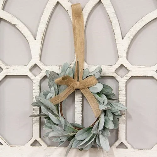 Bed skirts with a damask pattern for an elegant lookFrosted Lamb's Ear Wreath w/Burlap Bow Hanger