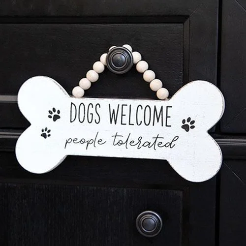 Bed skirts with a Christmas - themed patternDogs Welcome People Tolerated Beaded Wood Hanging Sign Bed skirts with a Christmas - themed patternDogs Welcome People Tolerated Beaded Wood Hanging Sign