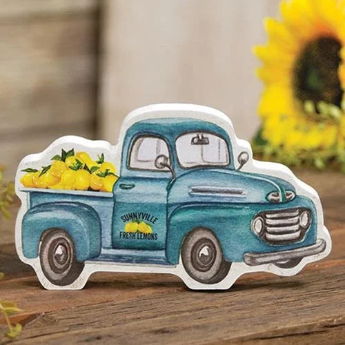 Checkered bed skirts for a classic patternSunnyville Fresh Lemons Chunky Truck Sitter