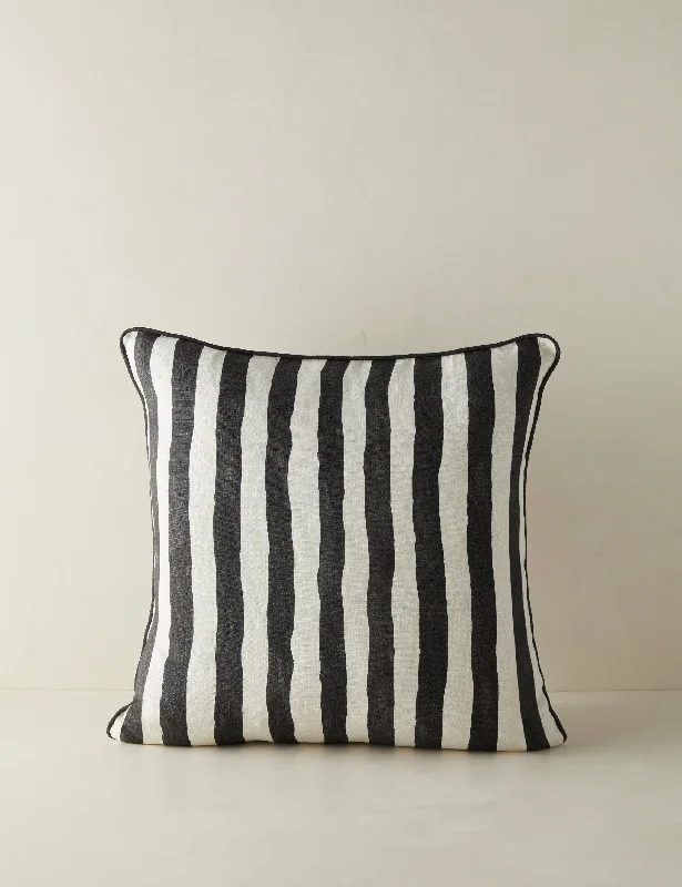 Firm Pillows for Side SleepersPainterly Stripe Linen Pillow by Sarah Sherman Samuel