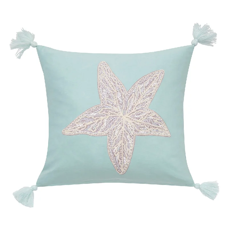 Plush Pillows for a Cozy BedSea Glass Sea Star Pillow