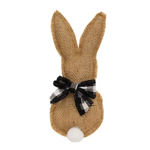 Bed skirts with a retro - style patternBurlap & Gingham Fabric Bunny Ornament