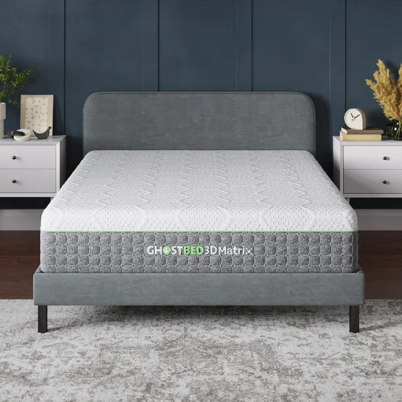 Natural latex and organic cotton blend mattressesGhostBed 3D Matrix®
