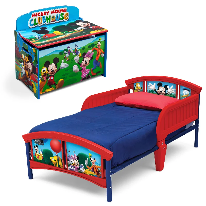 Natural latex and organic cotton blend mattressesDisney Mickey Mouse 2-Piece Toddler Bedroom Set- Includes Toddler Bed and Deluxe Toy Box