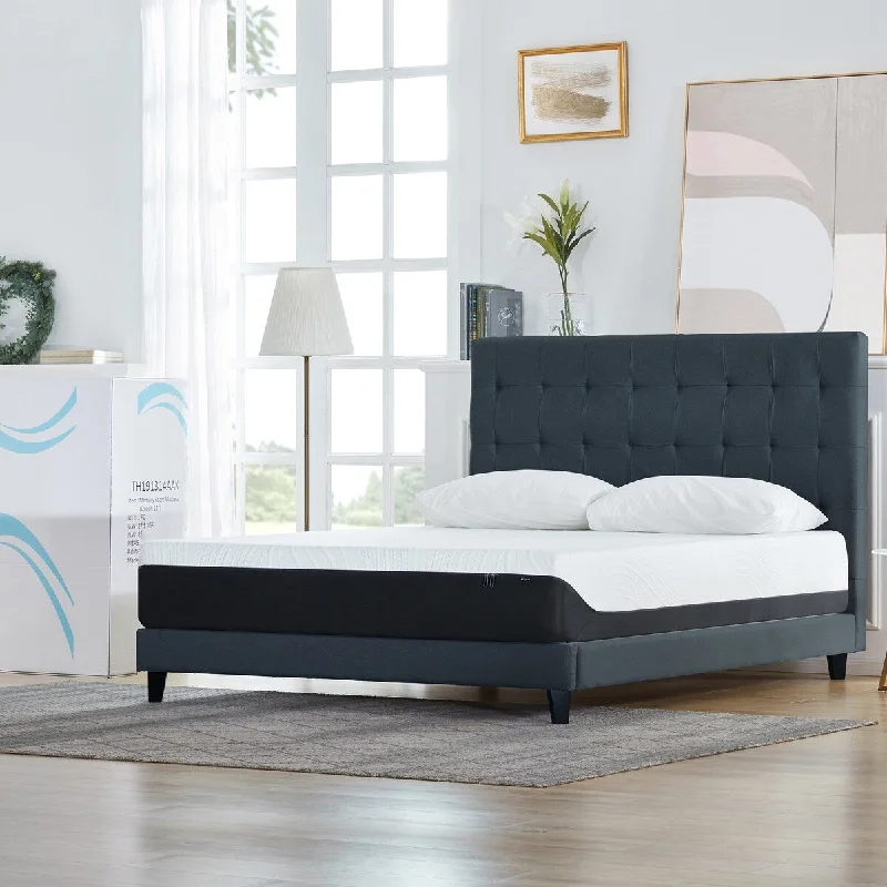 Innerspring mattresses with coil counts for support10 Inches Gel Memory Foam Mattress （Twin)