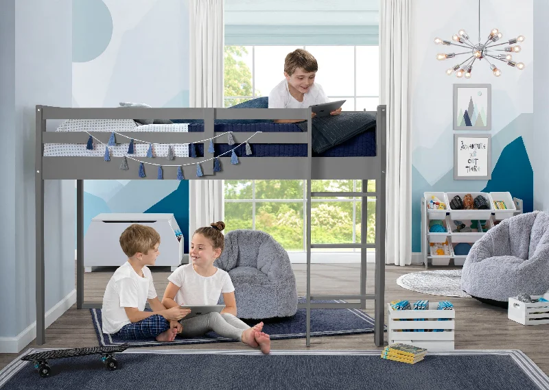 Queen - size mattresses for couples and standard bedroomsTwin Loft Bed with Guardrail and Ladder Queen - size mattresses for couples and standard bedroomsTwin Loft Bed with Guardrail and Ladder