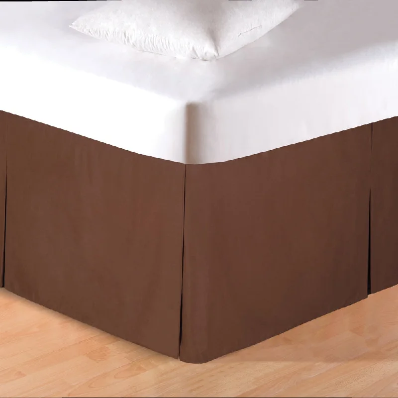 Linen bed skirts for a natural and rustic feelSolid Brown Platform Bed Skirt