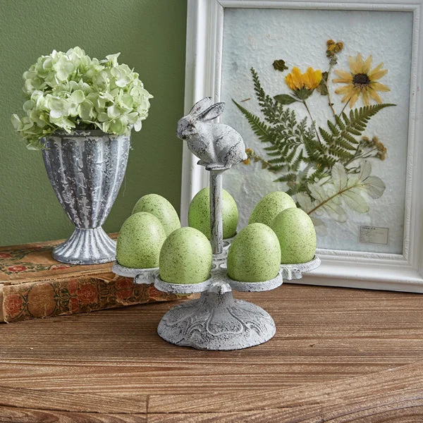 Bed skirts with a bohemian - inspired patternBunny Egg Holder