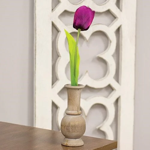 Bed skirts with a tie - back design for adjustabilityWooden Tapered Vase 6.5"