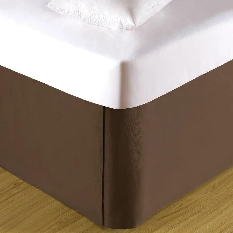 Bed skirts with a child - friendly printTailored Pleated Cotton 18-inch Drop Bed Skirt