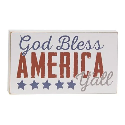 Bed skirts with a shabby - chic styleGod Bless America Y'All Block