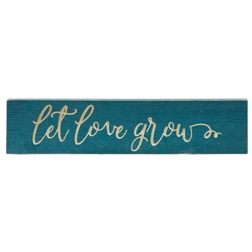 Bed skirts with a high - quality elastic waistband*Let Love Grow Engraved Sign 24" x 5.5"