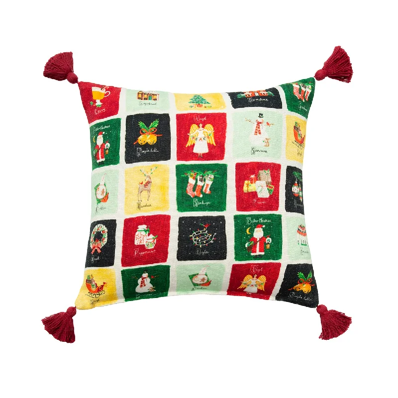 Back Support Pillows for Office ChairsAlphabet Grid Pillow
