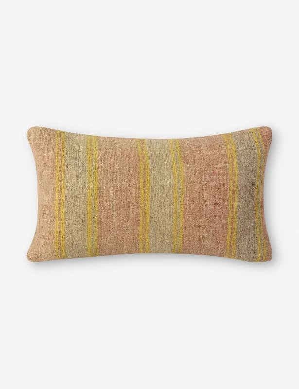Cotton Pillows for Natural ComfortVintage Lumbar Pillow No. 126, 12" x 20"
