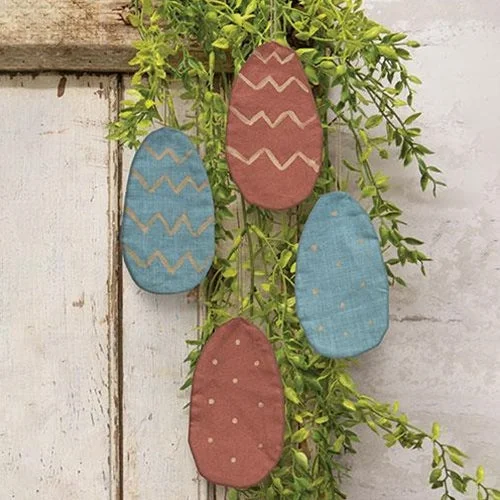 Bed skirts with a ruffled tiered design4/Set Stiffened Fabric Primitive Egg Ornaments w/Nest Filler Bed skirts with a ruffled tiered design4/Set Stiffened Fabric Primitive Egg Ornaments w/Nest Filler
