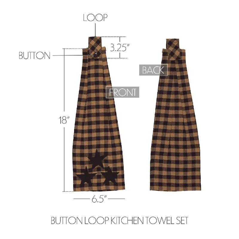 Bed skirts in bold colors for a statement - making lookNavy Star Button Loop Kitchen Towel