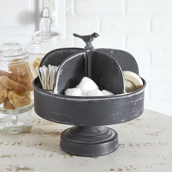 Bed skirts with a vintage - inspired patternIndustrial Hardware Bin