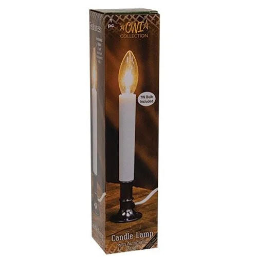 Bed skirts with a wrinkle - resistant fabricAutomatic Timer Candle Lamp White w/Pewter Base