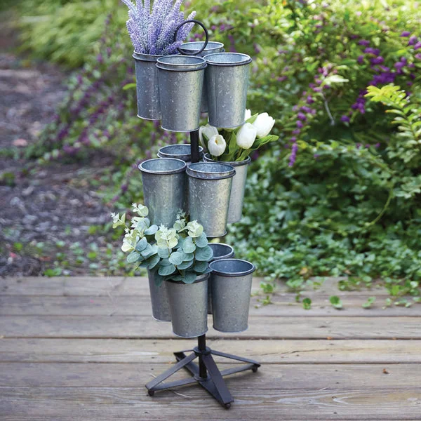 Velvet bed skirts for a luxurious and elegant appearanceTwelve Pail Rustic Flower Display