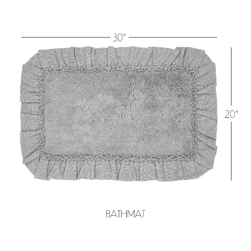 Bed skirts with a child - friendly printBurlap Dove Grey Bathmat 20x30