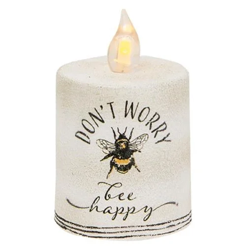 Bed skirts with a bohemian - inspired patternDon't Worry Bee Happy Flame Timer Pillar 2.25" x 2.5" Bed skirts with a bohemian - inspired patternDon't Worry Bee Happy Flame Timer Pillar 2.25" x 2.5"